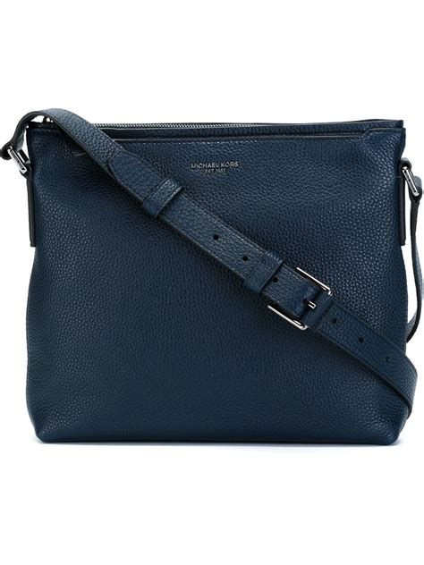 michael kors messenger bag blue|michael kors large messenger crossbody.